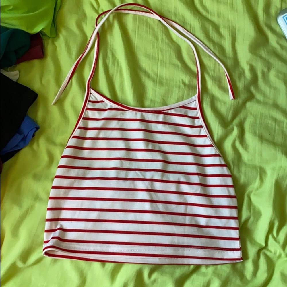 NEVER WORN ROMWE cropped halter top